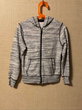 Xersion Men's Zip-Up Hooded Sweater in Heathered Light Gray